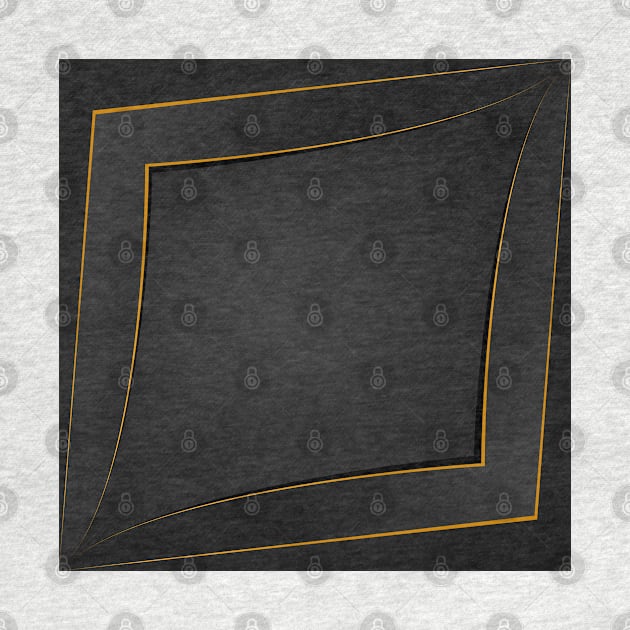 Golden polygonal abstract pattern on grey black background filling the frame. by ikshvaku